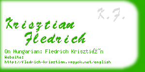 krisztian fledrich business card
